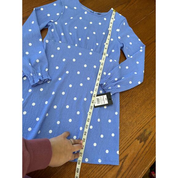 NWT Art Class Blue Polka Dot Dress- Kids M - Picture 4 of 5
